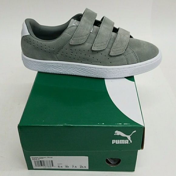 puma basket classic strap agave green